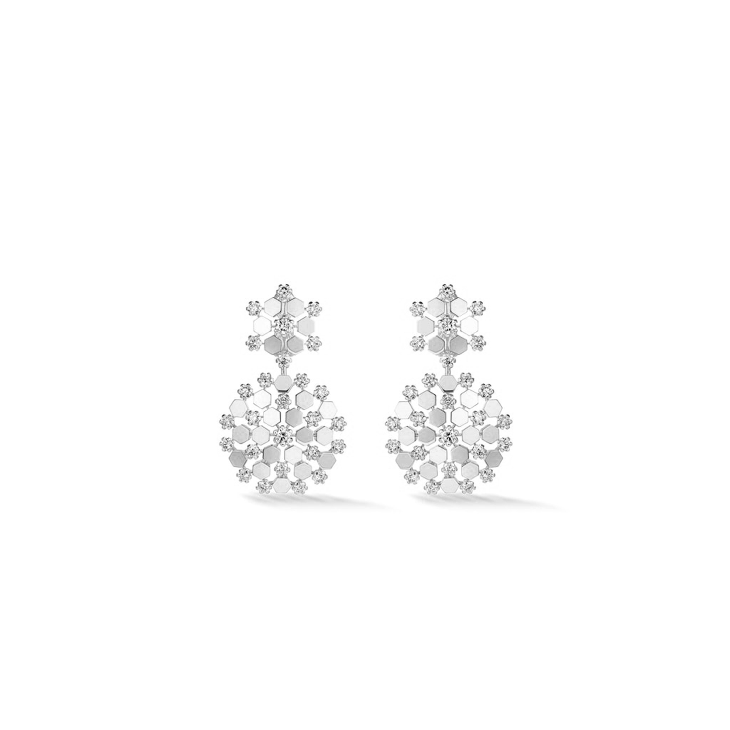 Chavm*T BEE DE EARRINGSROSE GOLD D1am0ndS 085407
